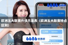 欧洲五大联赛升级方案表（欧洲五大联赛特点区别）