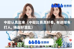 中超认真起来（中超比赛真好看, 有进球有打人, 场面好混乱）