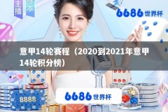 意甲14轮赛程（2020到2021年意甲14轮积分榜）